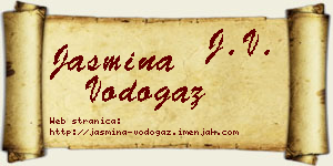 Jasmina Vodogaz vizit kartica